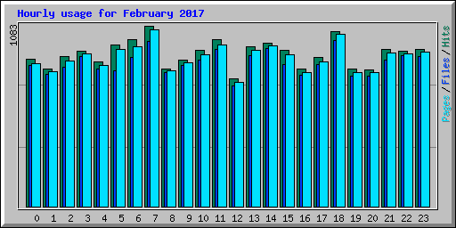 Hourly usage for February 2017