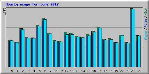 Hourly usage for June 2017