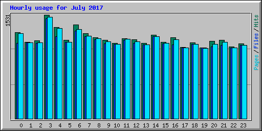 Hourly usage for July 2017