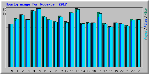 Hourly usage for November 2017
